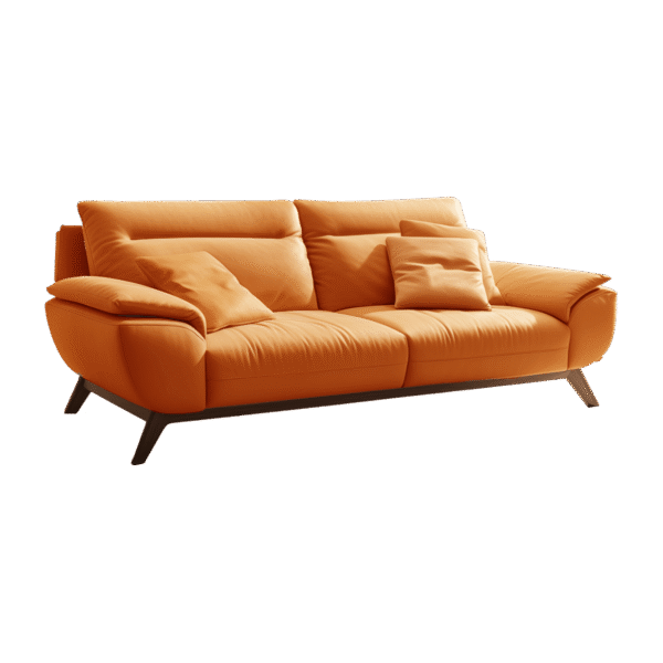 Mid Century Leather Sofa